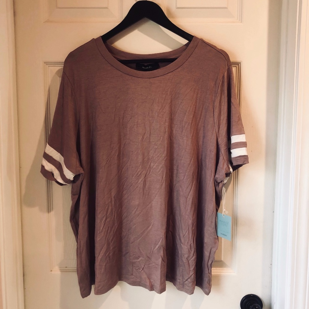 Purple Plus Size Football Boxy Top